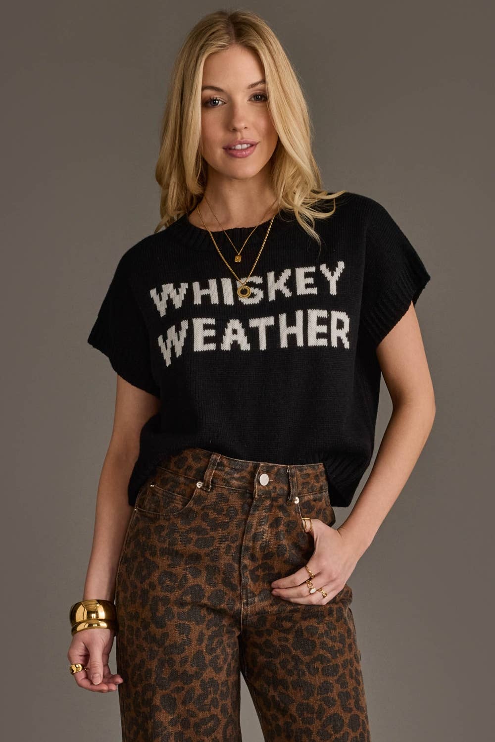 Whiskey Weather Short Sleeve Sweater