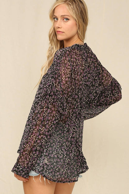 Floral Button-Down Blouse