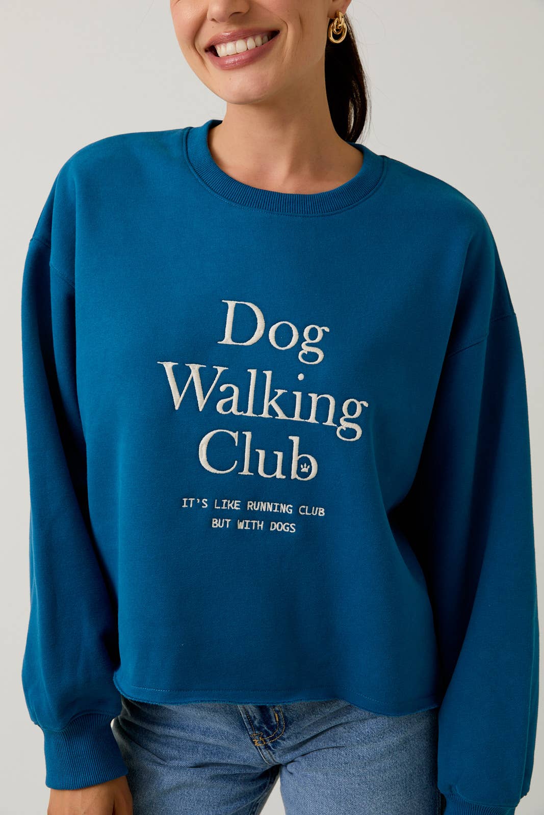 Dog Walking Club Embroidered Sweatshirt