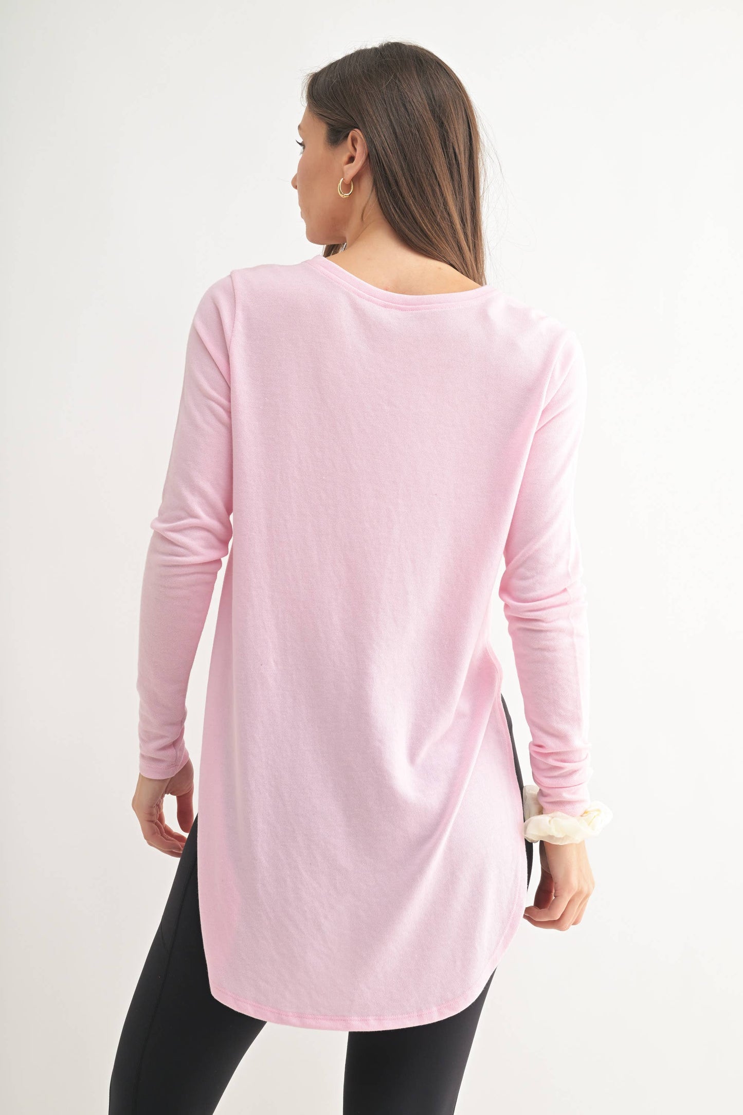 Mono B | Long Sleeve Flow Top with Side Slit