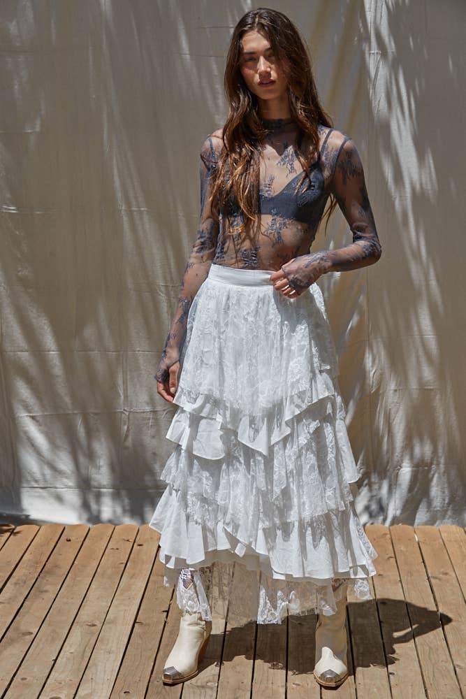 Jacquard Lace Top