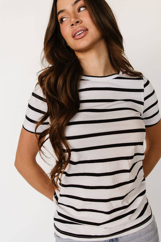 Lulu Tee - Black Stripe