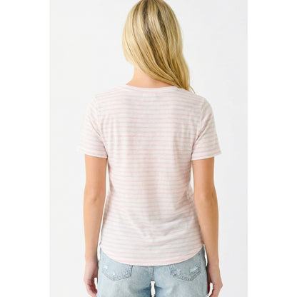 Staccato | Pink Striped Basic Tee