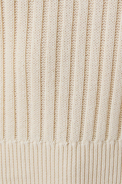 Puff Sleeve Cable Knit Sweater