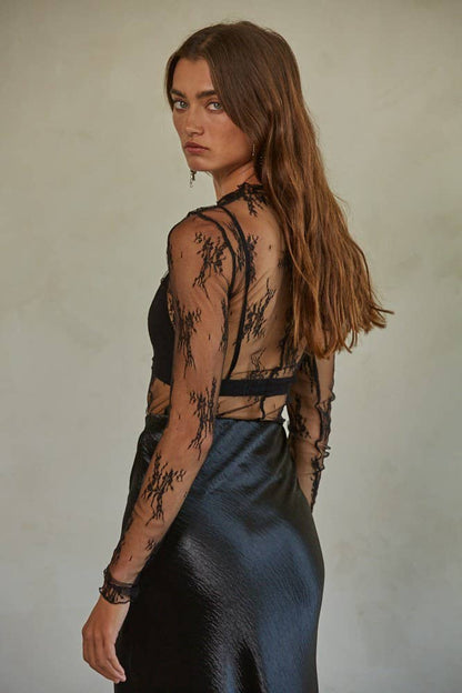 Jacquard Lace Top
