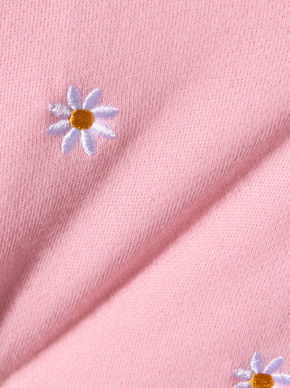 Embroidered Daisies Sweatshirt
