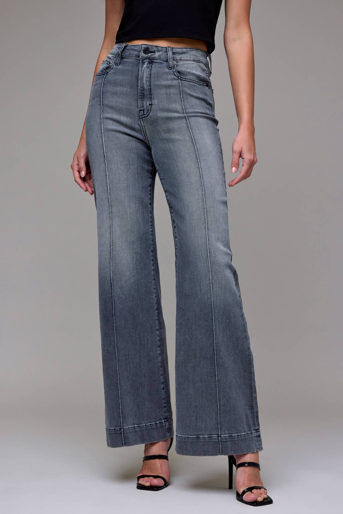 Hidden | Happi Pintuck High Rise Flare