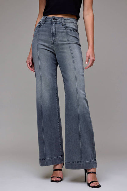 Hidden | Happi Pintuck High Rise Flare