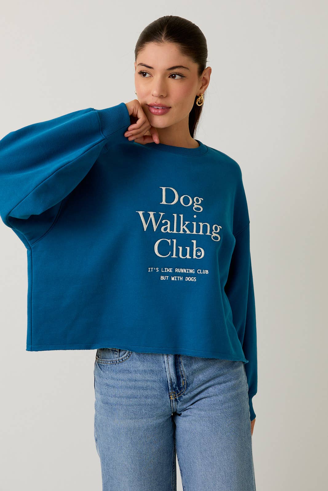 Dog Walking Club Embroidered Sweatshirt