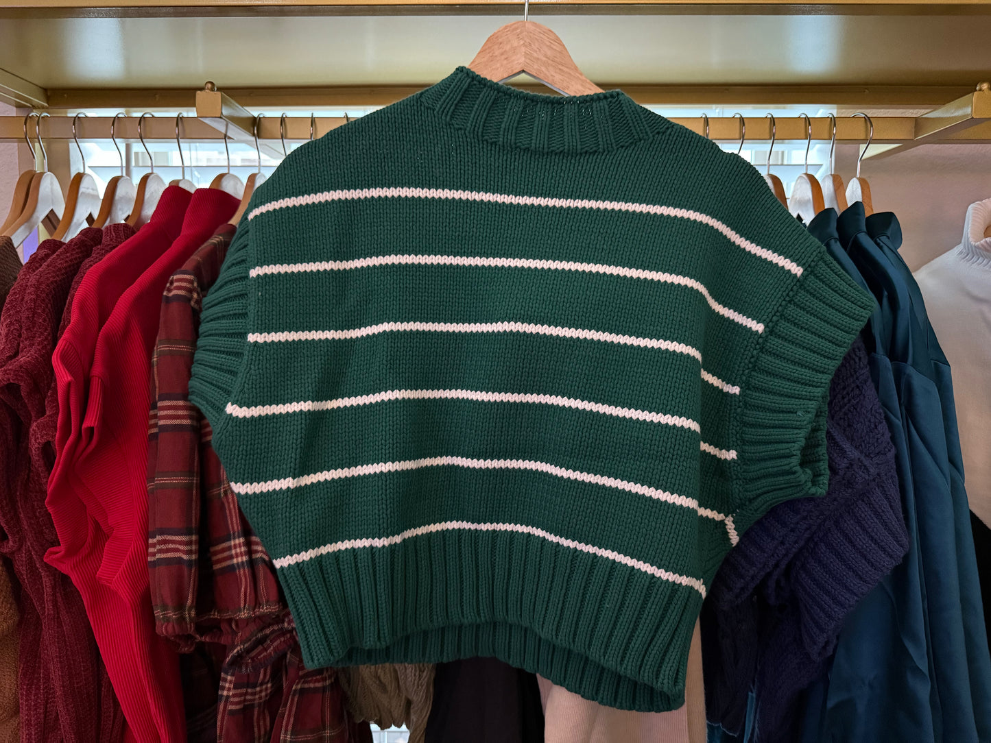 Green Stripe Sweater