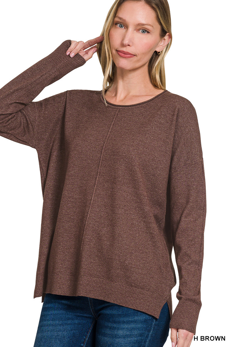 Viscose Crew Neck Sweater