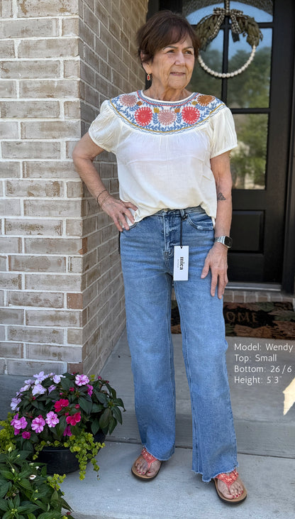 Mica | Festival Stretch Super High-Rise Wide Leg Jeans