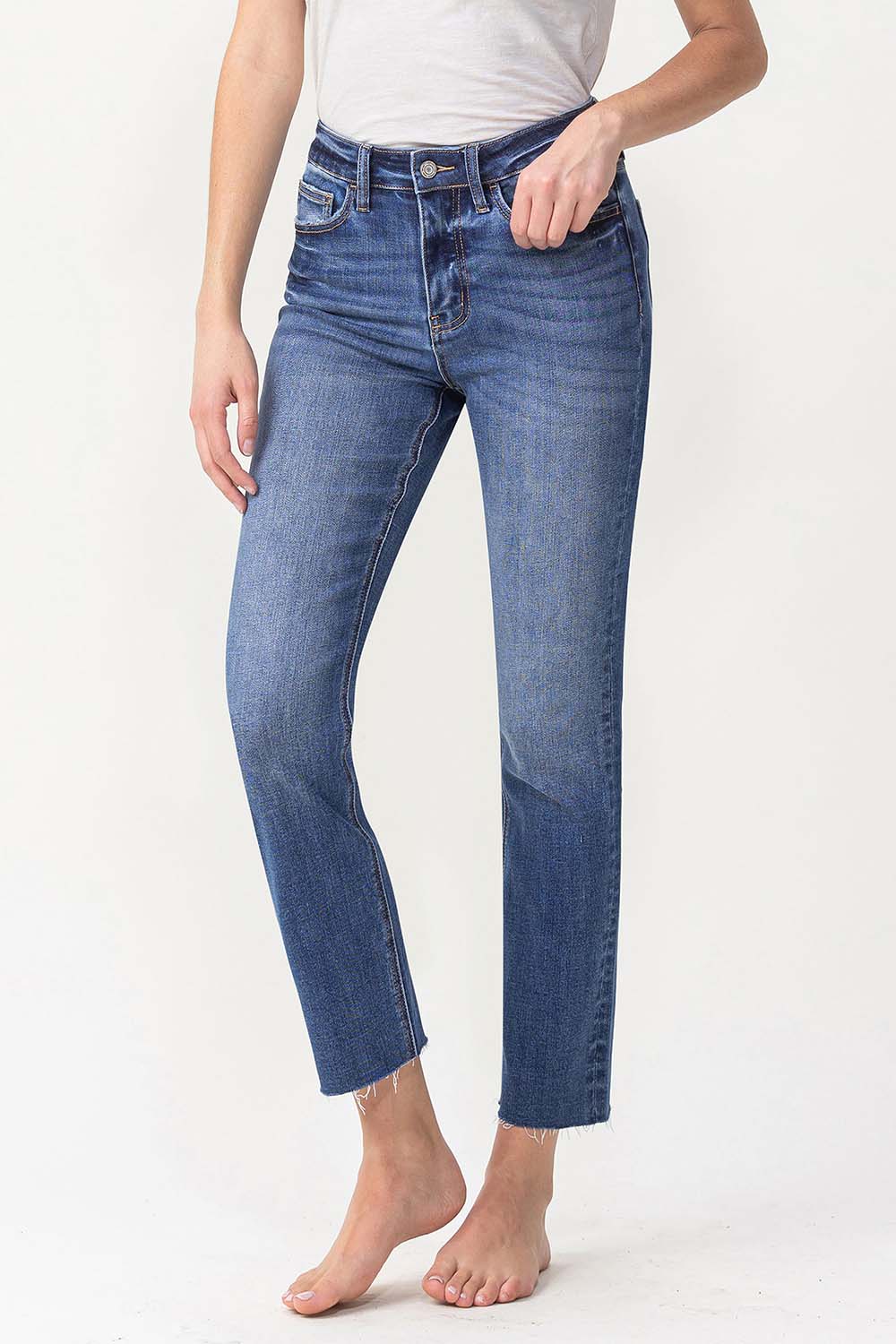 Lovervet by Vervet High Rise Slim Straight Jeans