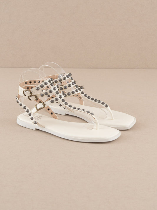 The Oaklyn | Scrappy Studded Gladiator Sandal