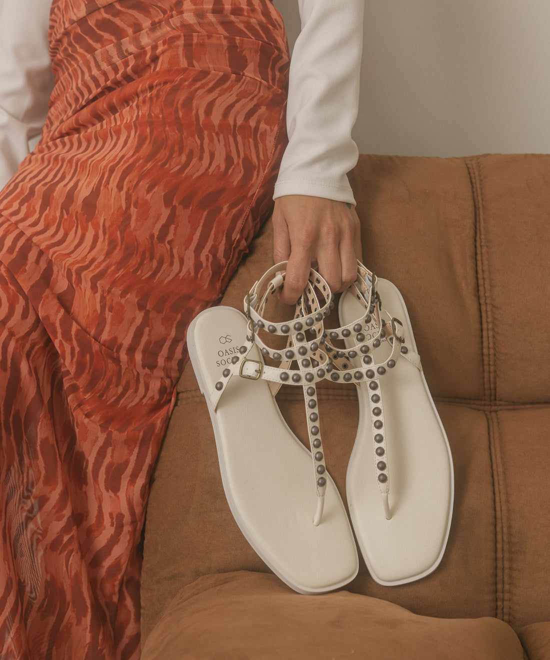 The Oaklyn | Scrappy Studded Gladiator Sandal