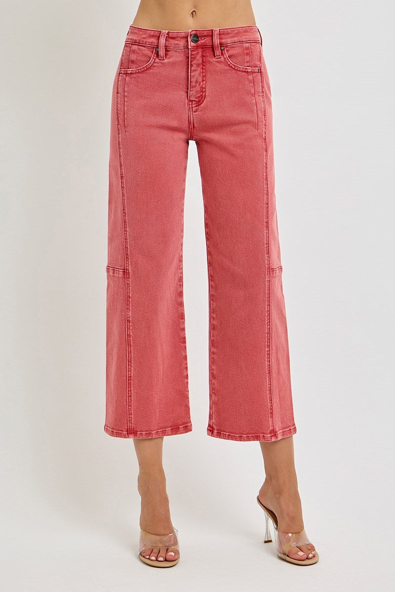 Risen | High Rise Cropped Barrel Pants