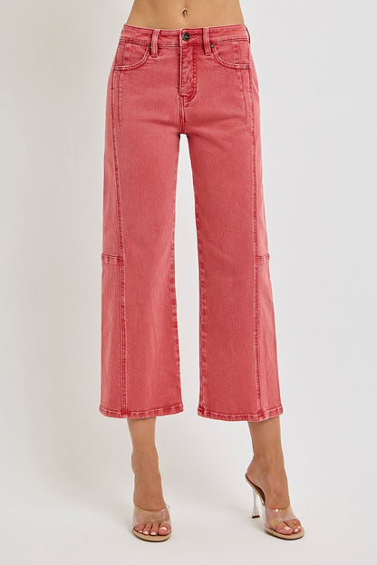 Risen | High Rise Cropped Barrel Pants