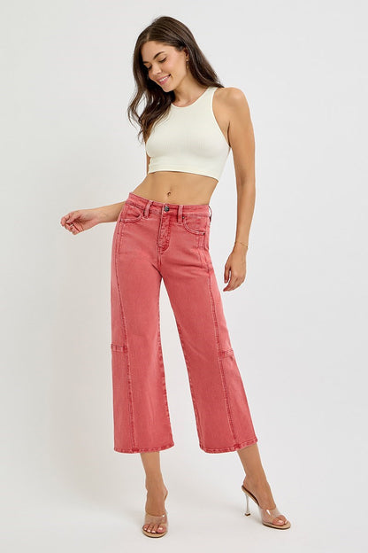Risen | High Rise Cropped Barrel Pants