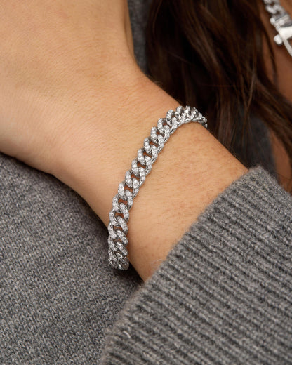 Pavé Julian Cuban Chain Bracelet 6.8mm