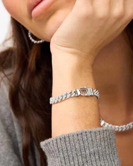 Pavé Julian Cuban Chain Bracelet 6.8mm