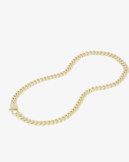 Pavé Julian Cuban Chain Necklace 6.8mm