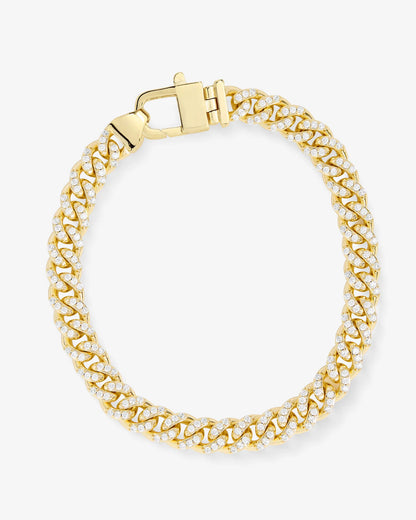Pavé Julian Cuban Chain Bracelet 6.8mm
