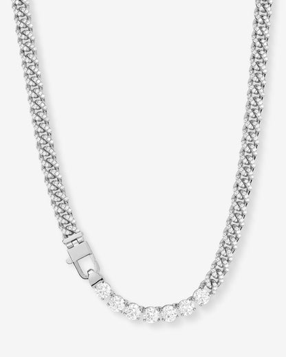 Pavé Julian Cuban Chain Necklace 6.8mm