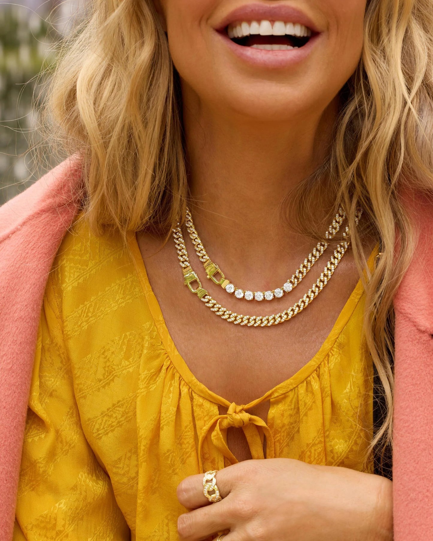 Pavé Julian Cuban Chain Necklace 6.8mm