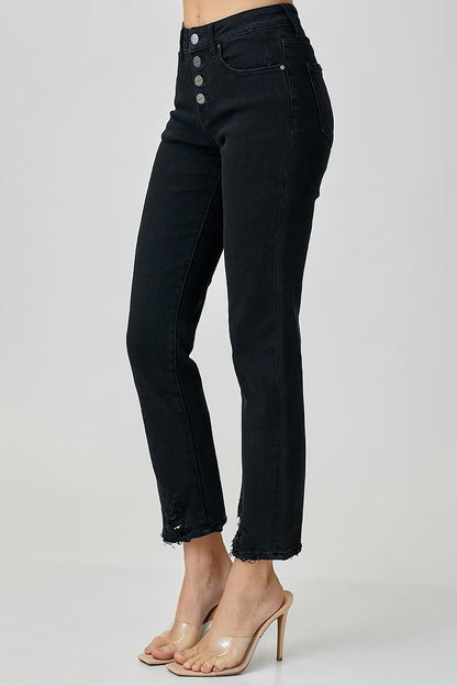 Risen | Button Fly Straight Jeans