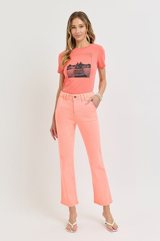 Risen | High Rise Crop Straight Pants