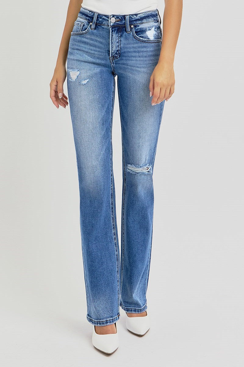 Risen | High Rise Ankle Straight Jeans