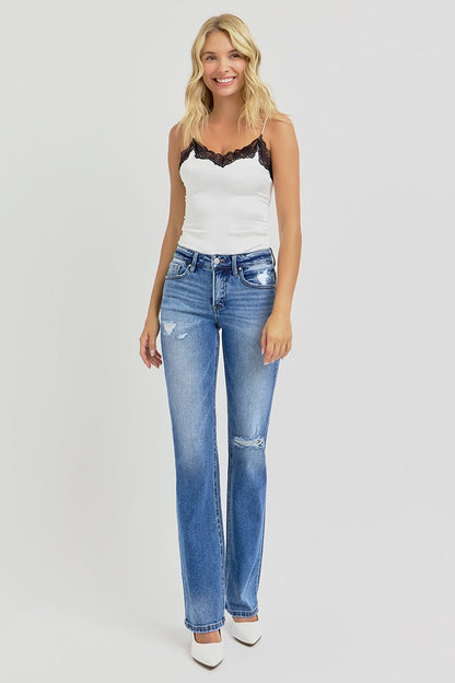 Risen | High Rise Ankle Straight Jeans