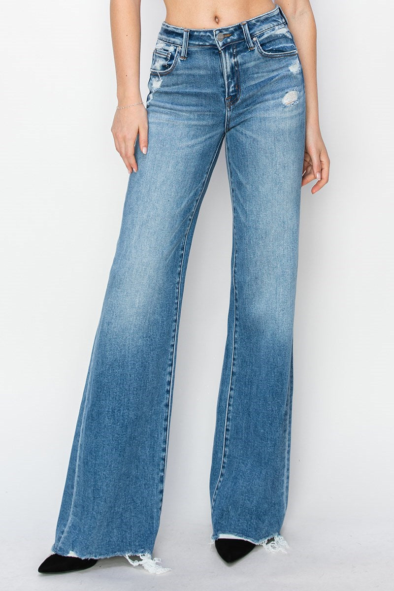 Risen | Tummy Control Wide Jeans