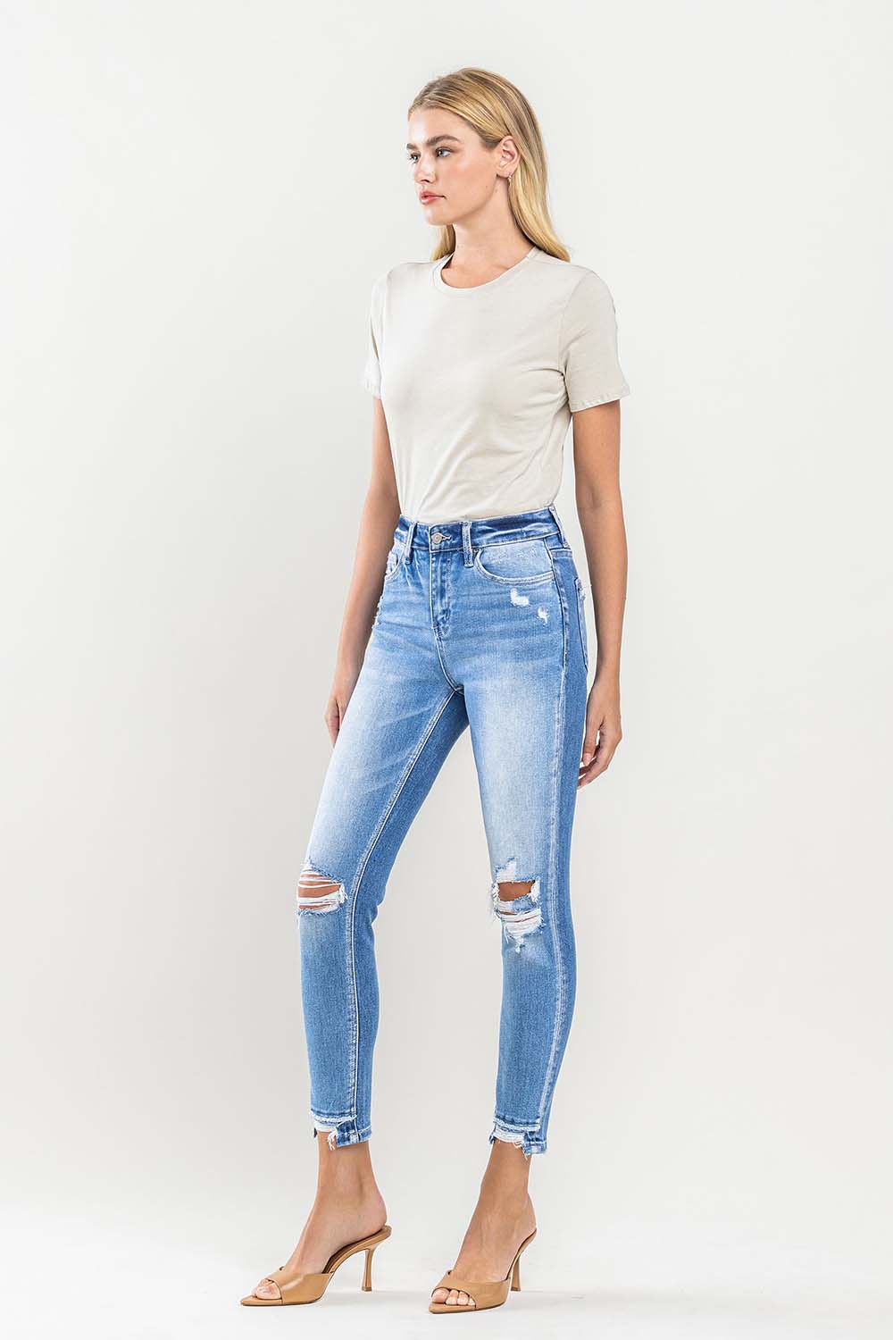 Vervet High Rise Crop Skinny Jeans