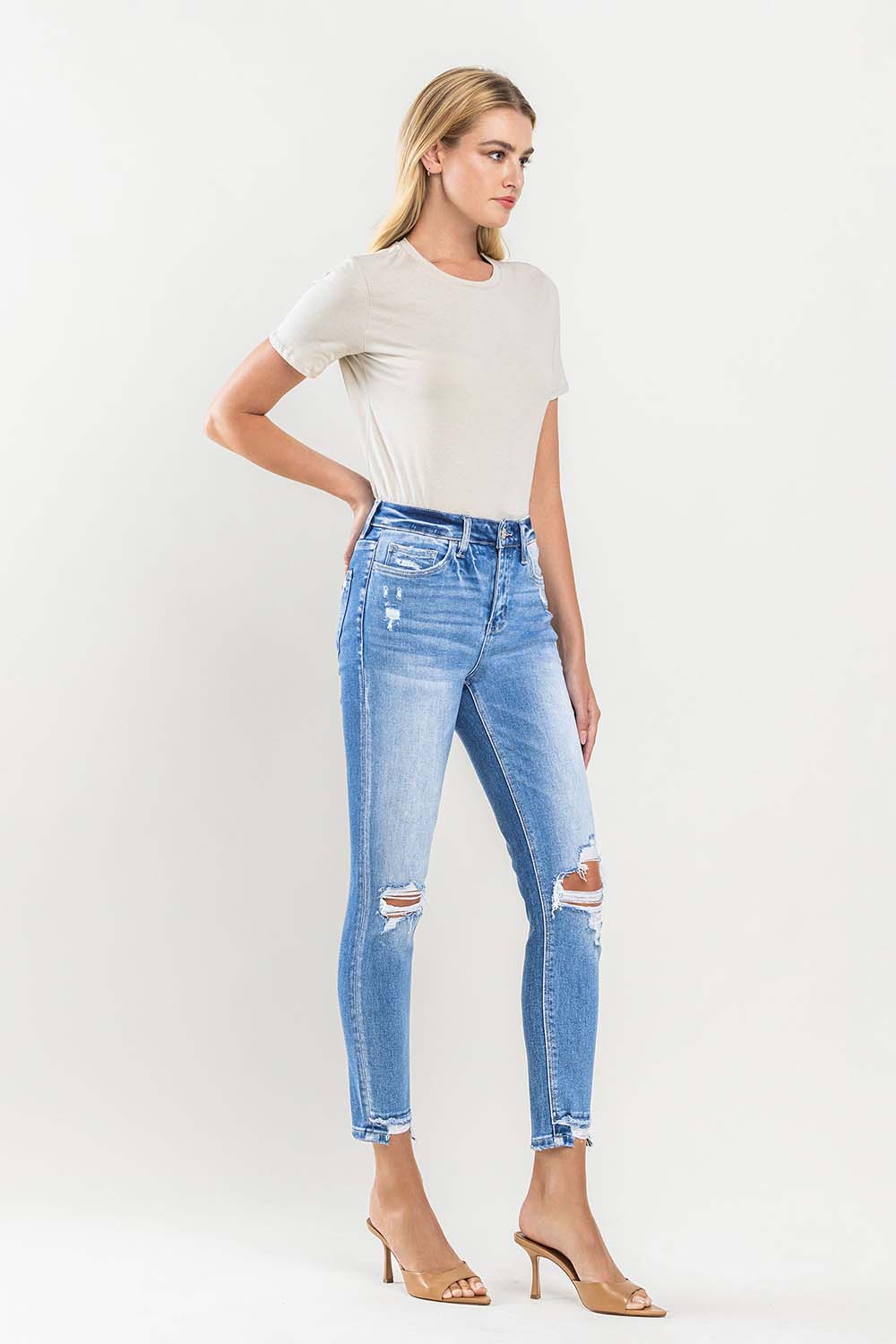 Vervet High Rise Crop Skinny Jeans