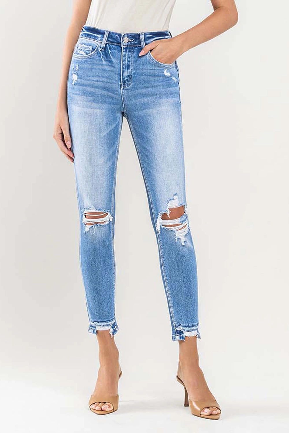 Vervet High Rise Crop Skinny Jeans