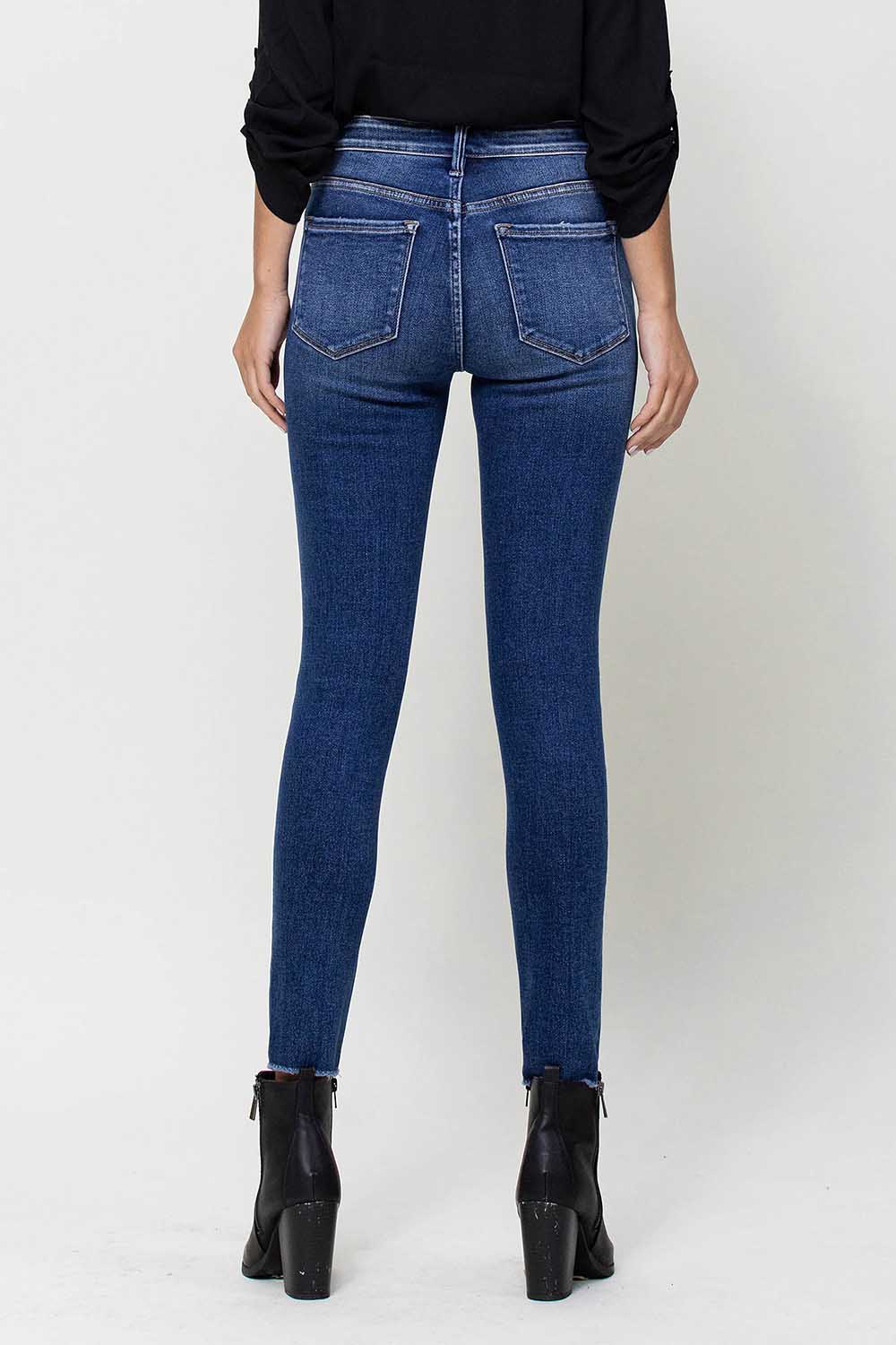 Vervet Mid Rise Button Fly Skinny Jeans