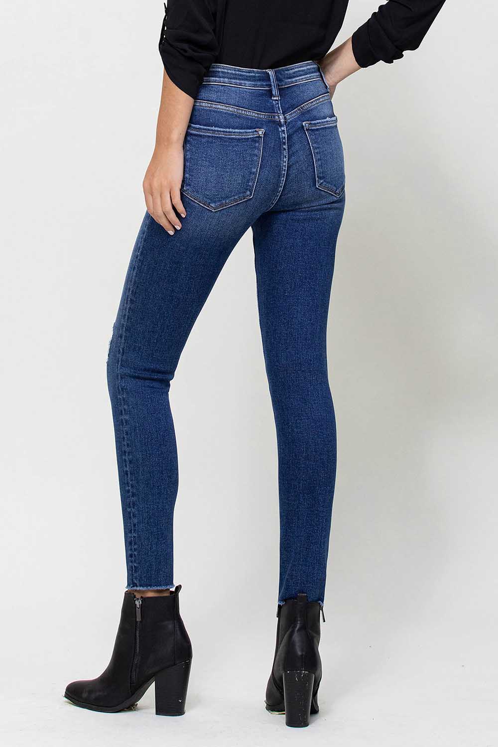 Vervet Mid Rise Button Fly Skinny Jeans