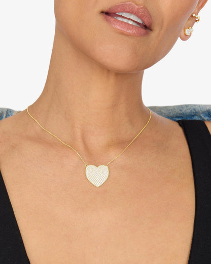 XL You Have My Whole Heart Pave Necklace