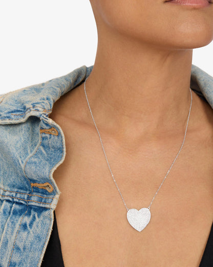 XL You Have My Whole Heart Pave Necklace