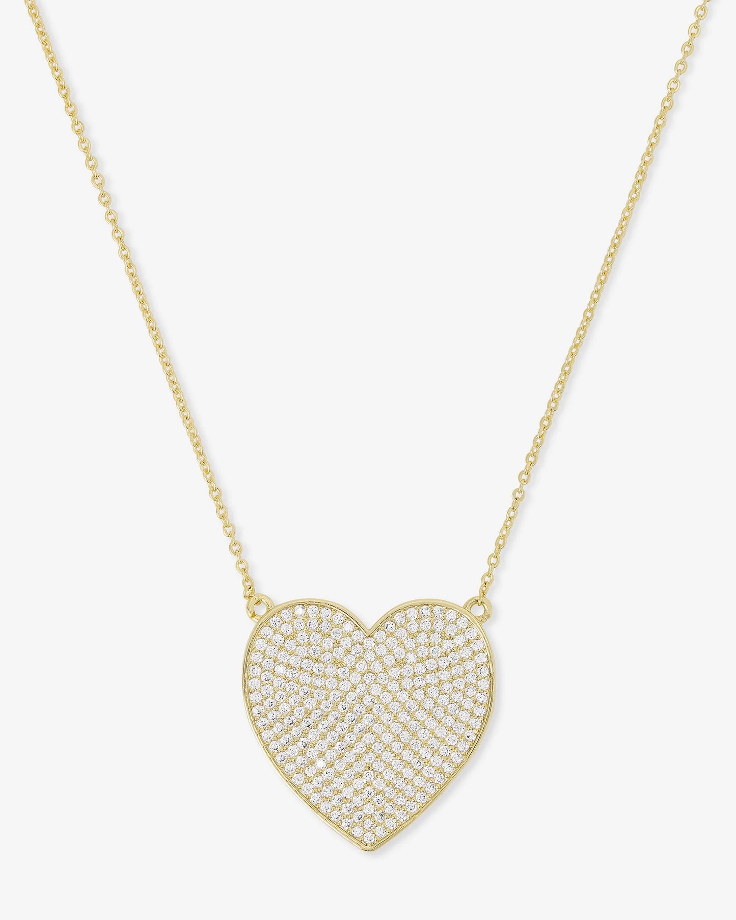 XL You Have My Whole Heart Pave Necklace