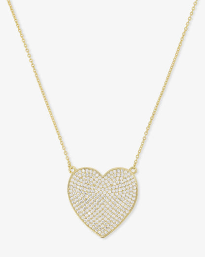 XL You Have My Whole Heart Pave Necklace