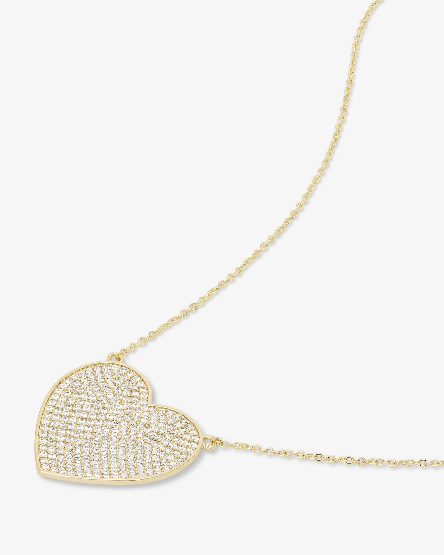 XL You Have My Whole Heart Pave Necklace