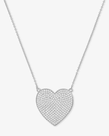 XL You Have My Whole Heart Pave Necklace