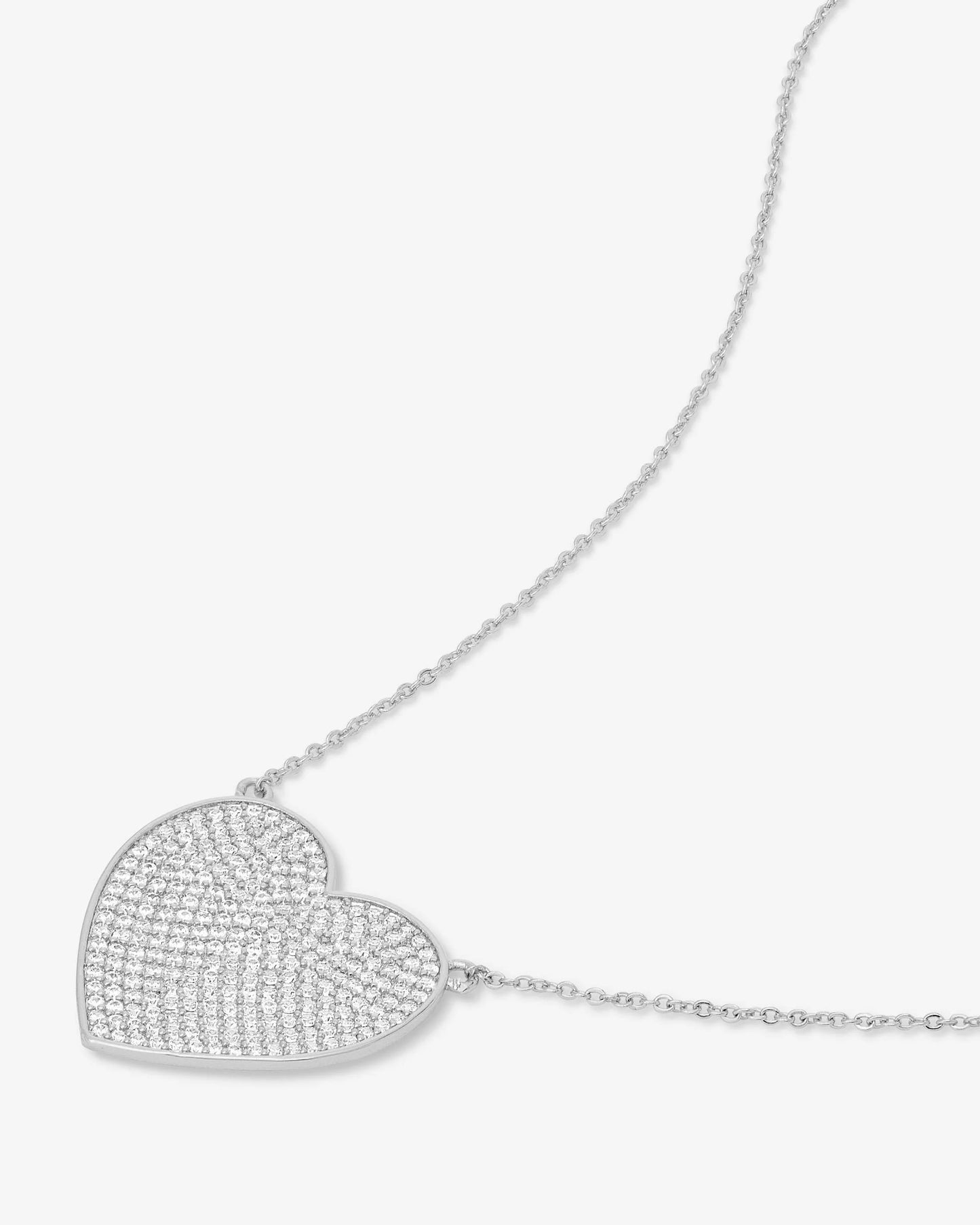 XL You Have My Whole Heart Pave Necklace