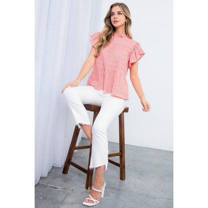 Smocked Gingham Top