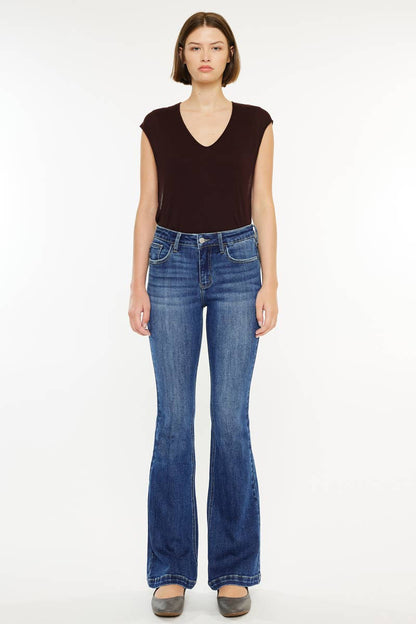 KanCan | Petite Mid Rise Flare Jeans