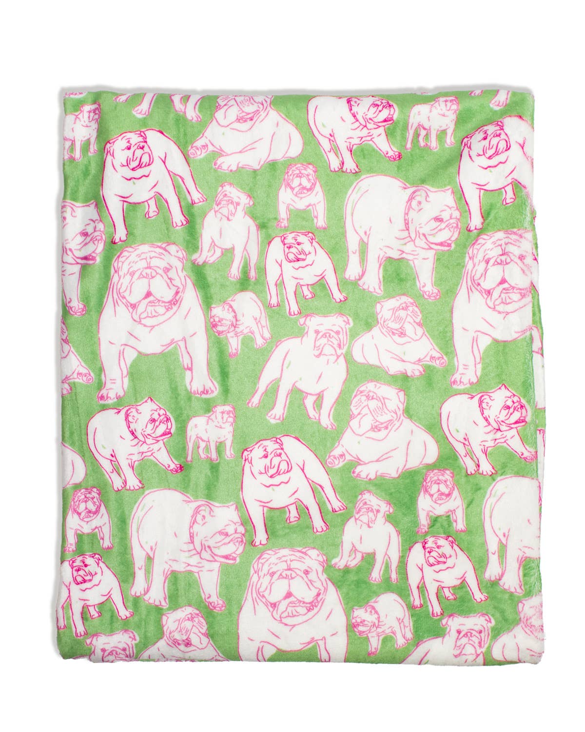 Pretty in Pink Bulldog Throw