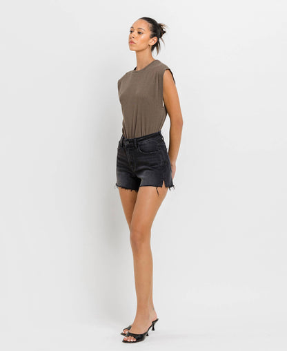 Vervet | High Rise Side Slit A Line Shorts