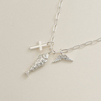 Faith Charm Trio Necklace